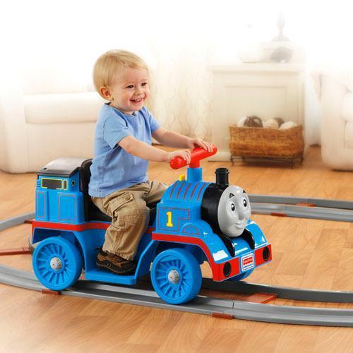power wheels ride on train with track