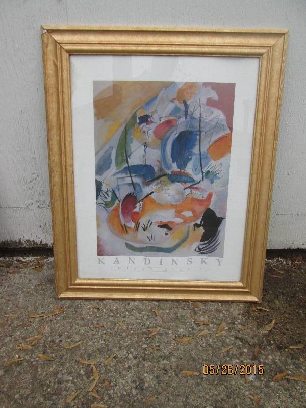lot 6 image: Kandinsky Improvision print framed ...