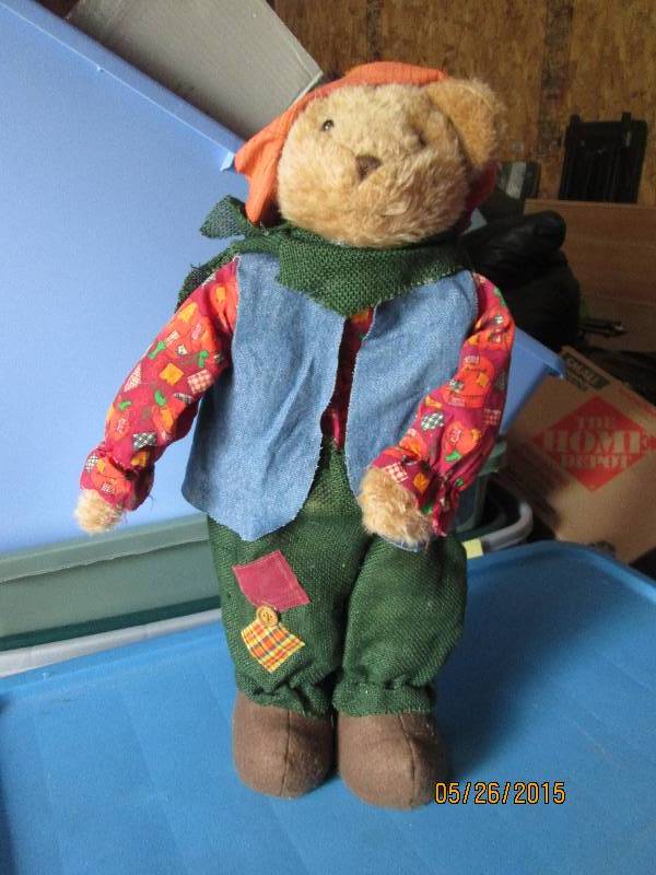 lot 15 image: Free standing bear in fall attire...