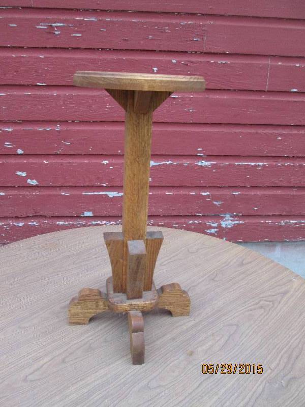 lot 51 image: Very nice solid wood plant stand. A...