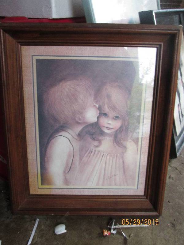 lot 56 image: Framed Margaret Kane print from Hom...