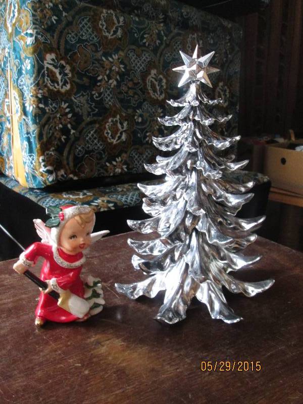 lot 92 image: Christmas tree and vintage angel...
