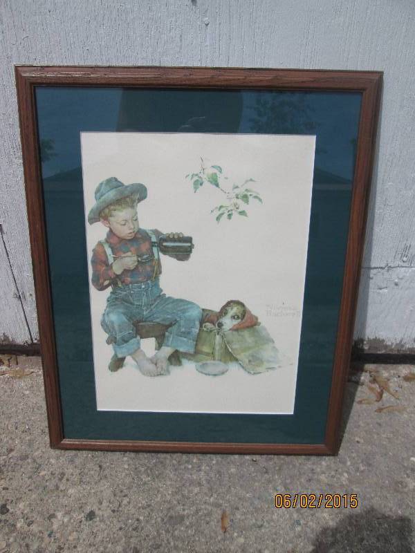 lot 102 image: Norman Rockwell print. Measures 22...