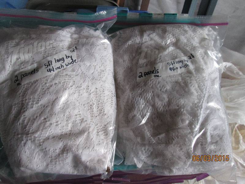 2 packages of lace window panels. E...