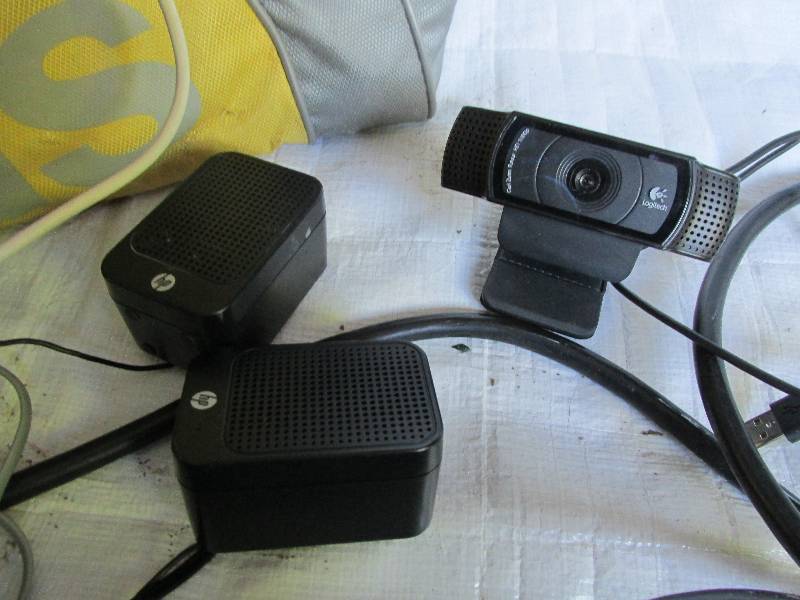 Belkin power strip, HP computer spe...