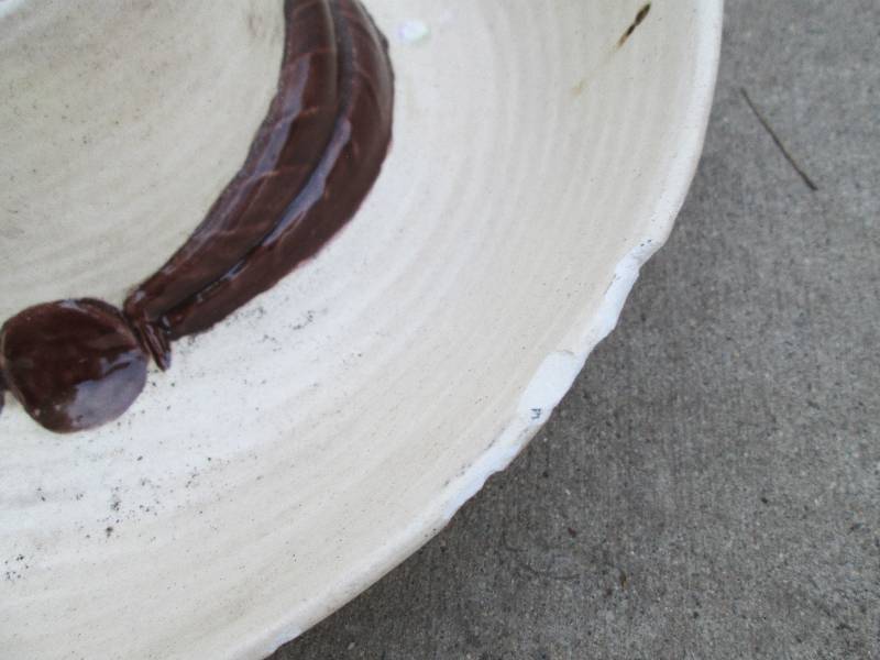 Ceramic cowboy hat decoration...