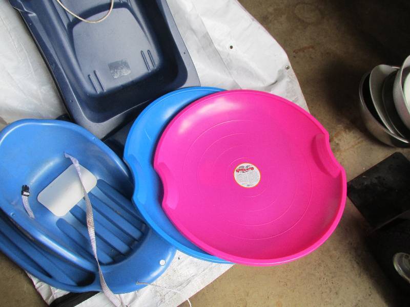 Total of 4 snow sliding toys...