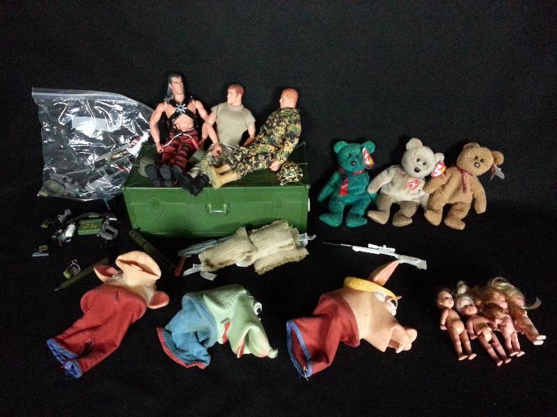 GI Joe, Beanie Babies, Kid Kore, and Puppets