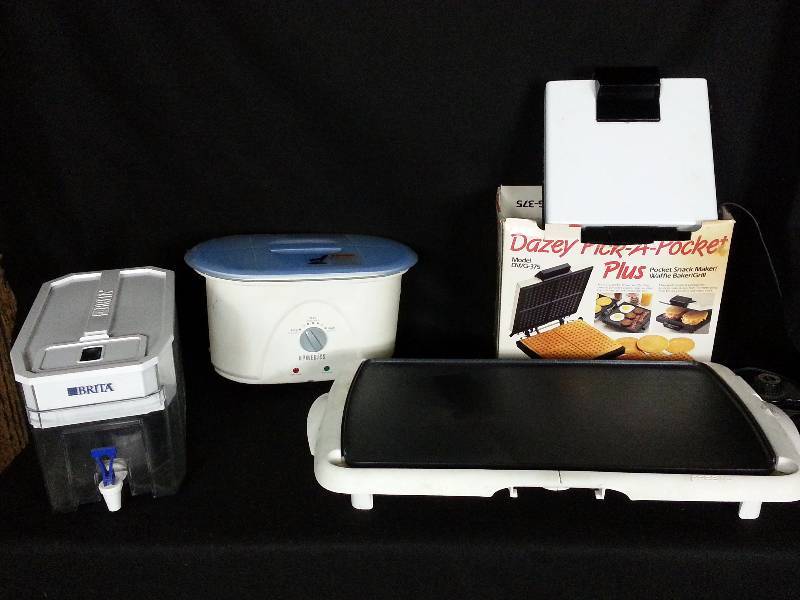 Electric Griddle, Water Purifier, Waffle Grill, and Crock