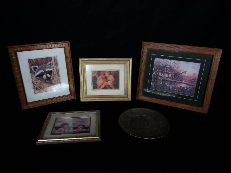 Lot of (5) Framed Art and Dcor