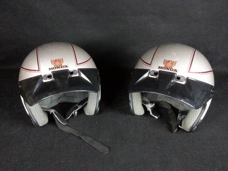 Matching Pair of Honda GL1200 Motorcyle Helmets