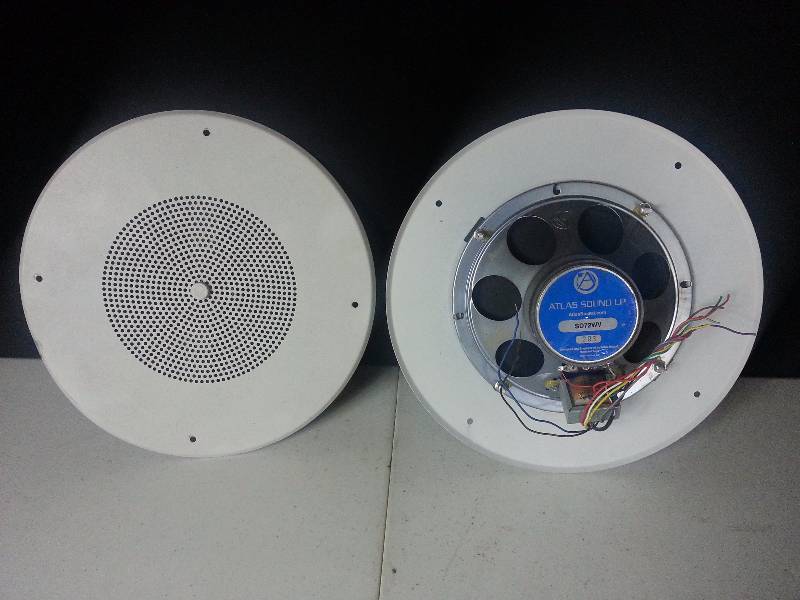 (2) Atlas Sound�SD72W Dual Cone Ceiling Speaker with Baffle