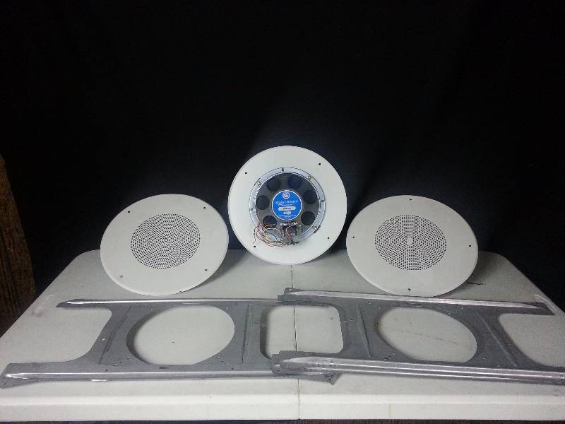 (3) Atlas Sound�SD72W Dual Cone Ceiling Speaker with Baffle