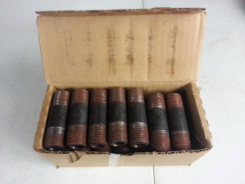 12 x 2 12 Welded Steel Nipples - Black