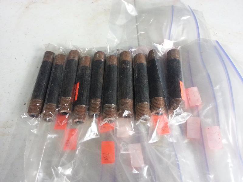 14 x 3 Welded Steel Nipples - Black