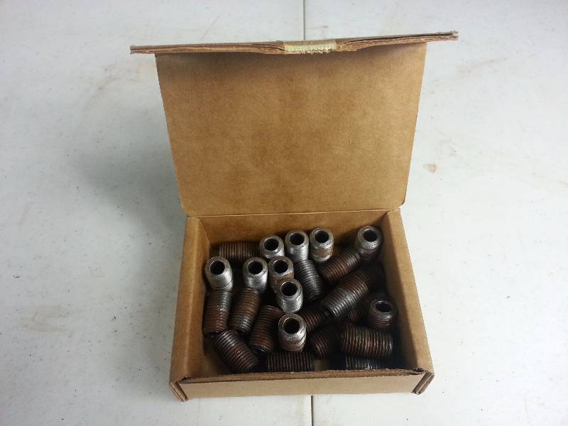 14 x Close Welded Steel Nipples - Black