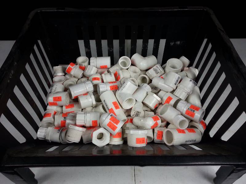 Large Lot of Plumbing PVC Pieces