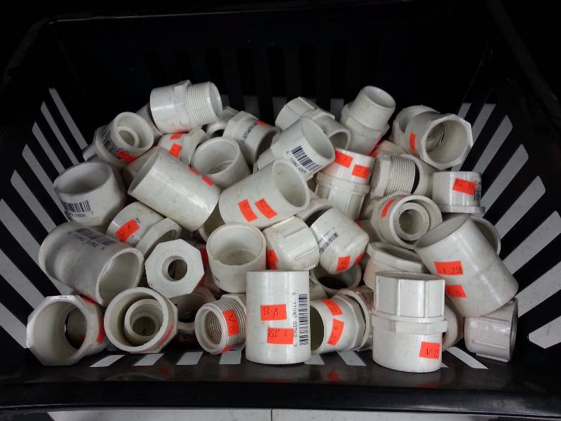 Large Lot of Plumbing PVC Pieces