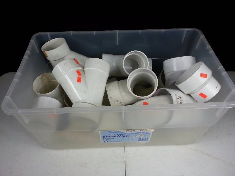 Large Lot of Plumbing PVC Pieces