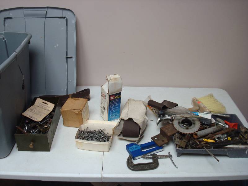 lot 39 image: Bin Filled With Hardware, Bolts