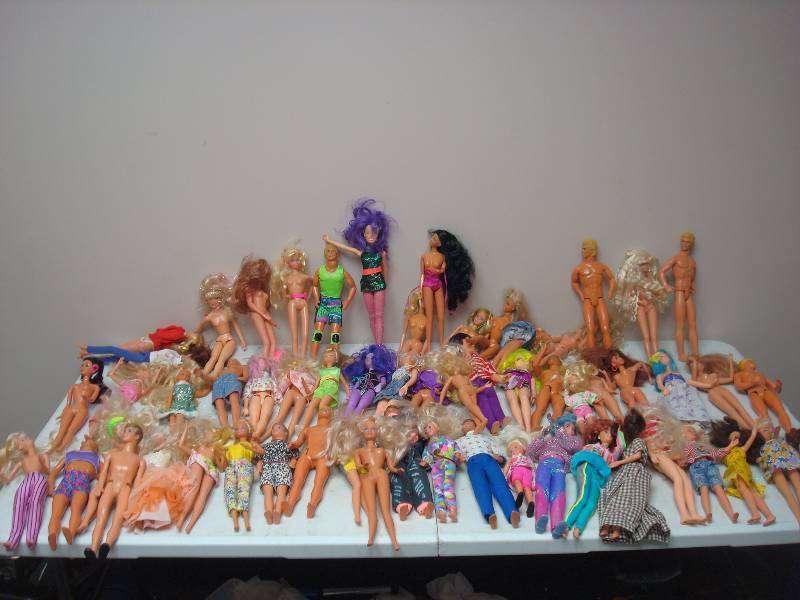 lot 59 image: Huge Lot Of Barbie Dolls, About 60