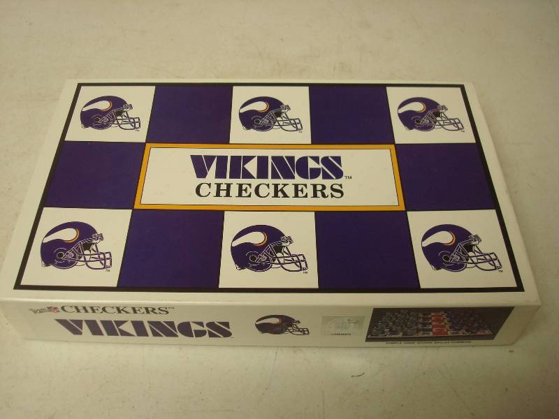 lot 73 image: Minnesota Viking Checkers Board