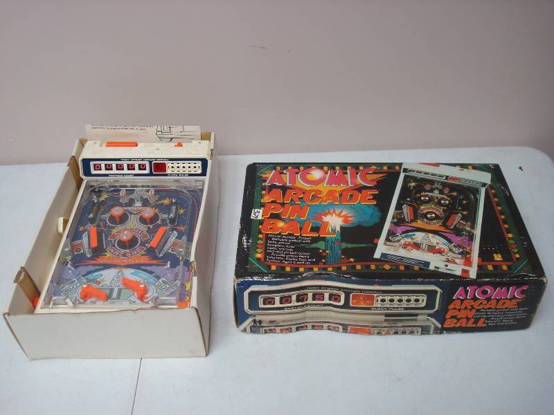lot 95 image: Atomic Pinball Game, Used, Shows Wear, For Parts