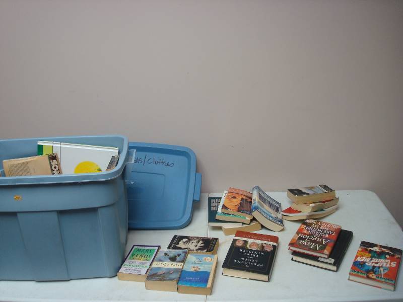 lot 97 image: Bin Filled With Books