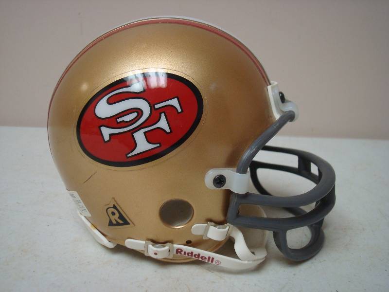 lot 110 image: Mini San Fran 49ers Riddell Football Helmet