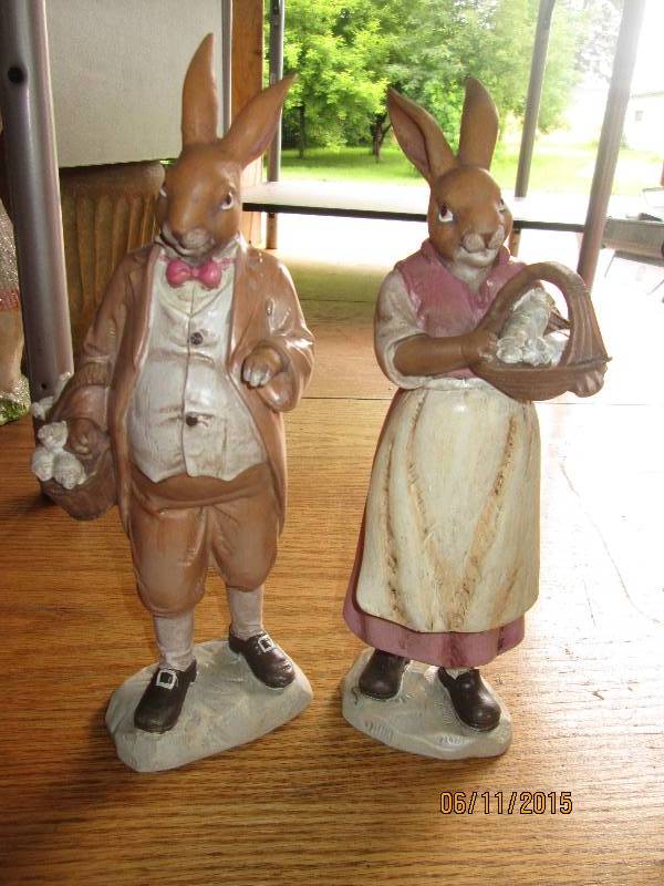 Mother and Father rabbit figures. P...