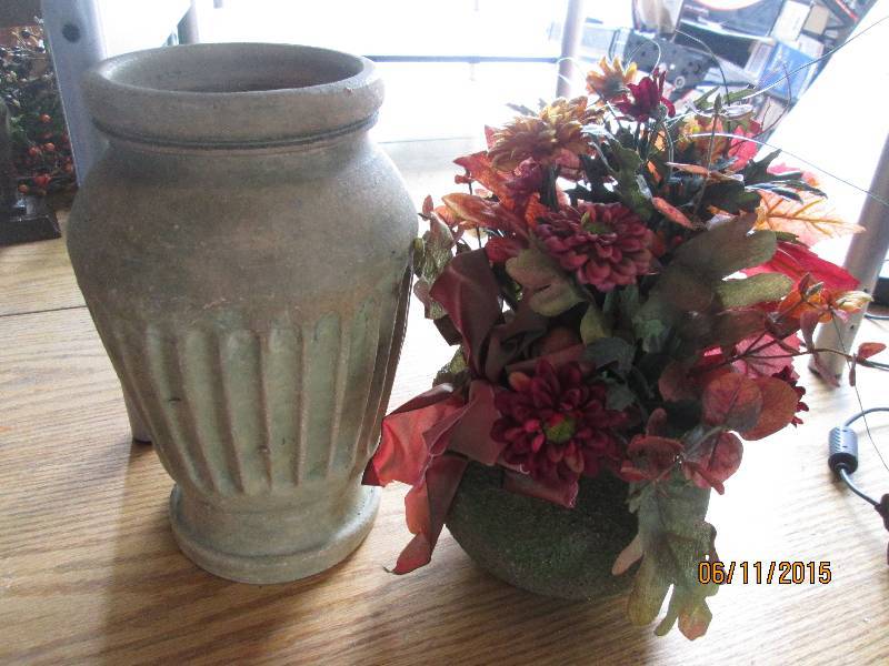 Pair of vases with fall flowers...