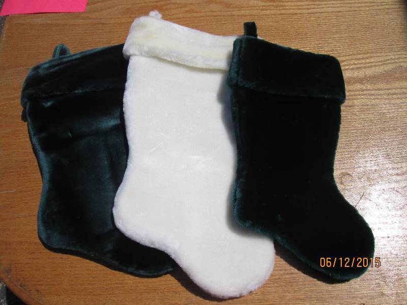 Trio of Christmas stockings. 1 each...