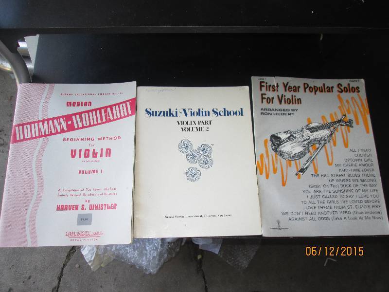 Lot of 3 books of violin sheet musi...