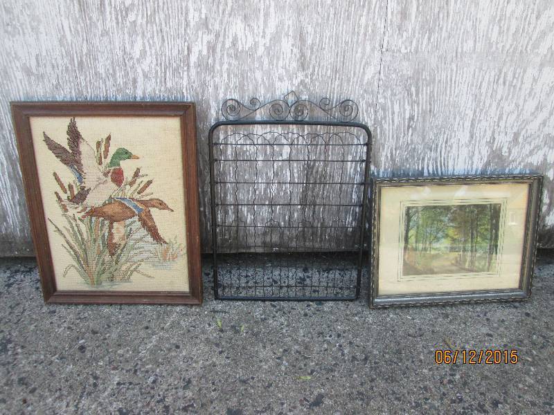 Framed art and mimiature gate...