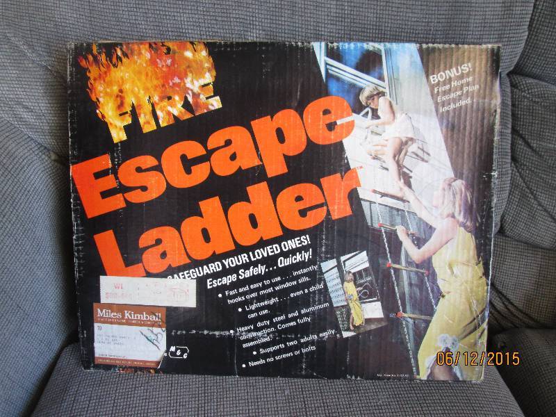 Fire escape ladder, new in box....