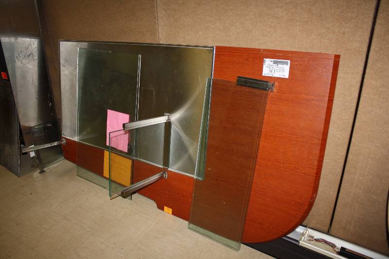 lot 30 image: Lot of (7) Including Stainless steel Sink wWood Style Stand Cups Dispenser wWood style Stand Wood Style Drawers And More Dimensions 16 x 32 x 33 45 x 3 28 x 31 32 15 x 33 x 46 15 x 32 x 29 15 x 31 x 33 28 x 31 x 28.
