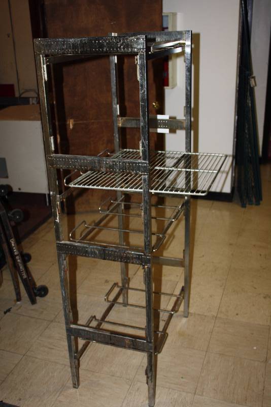 Metal Shelving Unit w/Grate Shelves; 16" x 28" x 62"; Includes Metal