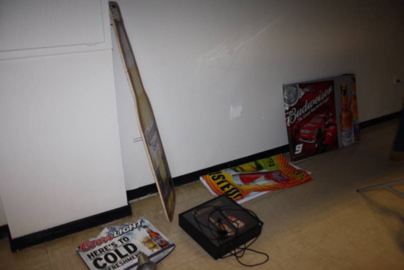 lot 52 image: Lot of (5) Beer Signs Including Corona Beer Cutout Budwesier Signs Coors Light Sign And More 30 x 42  23 x 21 36 x 71 12 x 16 17 x 60.