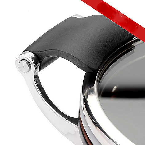 lot 11 image: Cooks Companion Color Nonstick Stainless Steel 6 qt Low Pressure Cooker w Lid