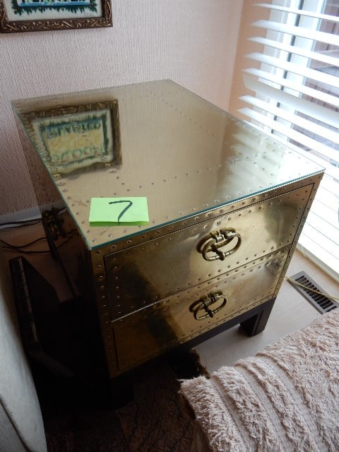 Brass Clad End Table from Gabberts