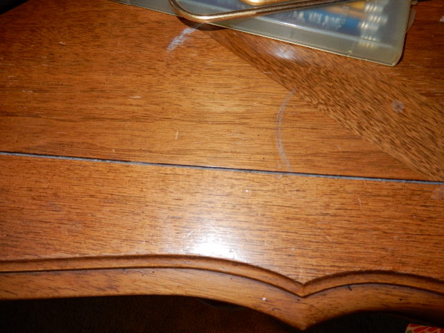 Solid wood Desk with 3 drawers.