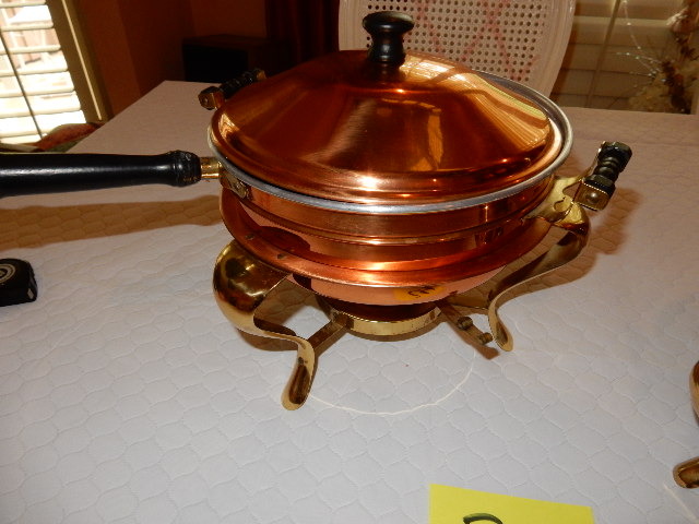 2 Copper Chaffing Dishes