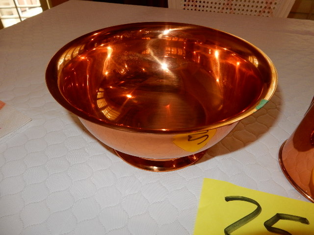 Copper Serving Bowl, Copper Coffee pot