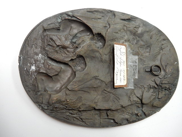 English Antique Circa 1840 Bronze Plaque