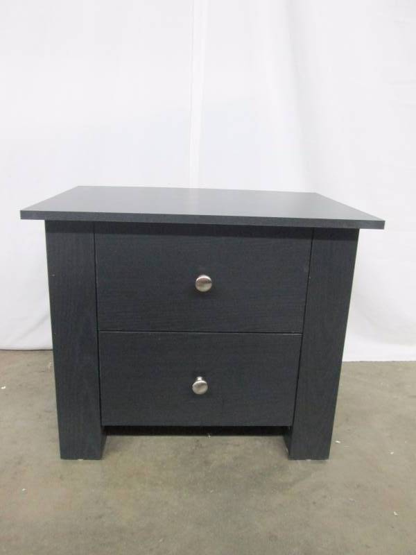 lot 41 image: Alcove 2 Drawer Nightstand - Black