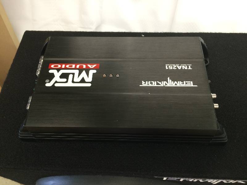 lot 43 image: Brand new MTX Audio TNP212D2 Terminator Power Pack Subwoofer System - Set of 2 retail $249