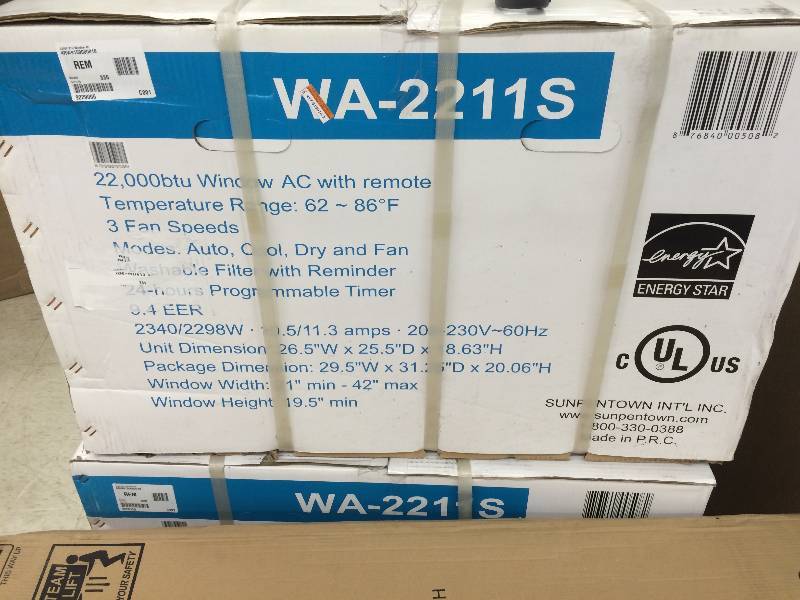 lot 49 image: Brand new 22,000 BTU Window Air Conditioner factory sealed  retail $534