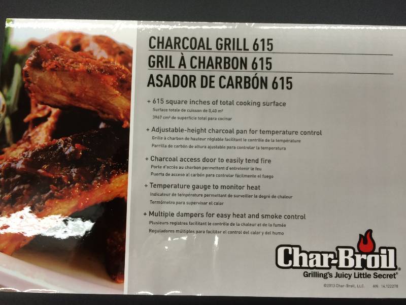 lot 64 image: CHAR-BROIL CB Santa Fe Charcoal Grill retail $159