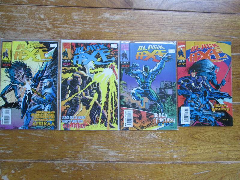 lot of 4 the black axe comic books ...