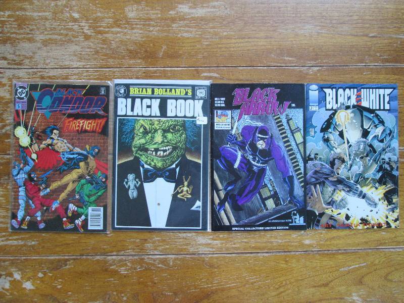 lot of 4 black and white, black arr...